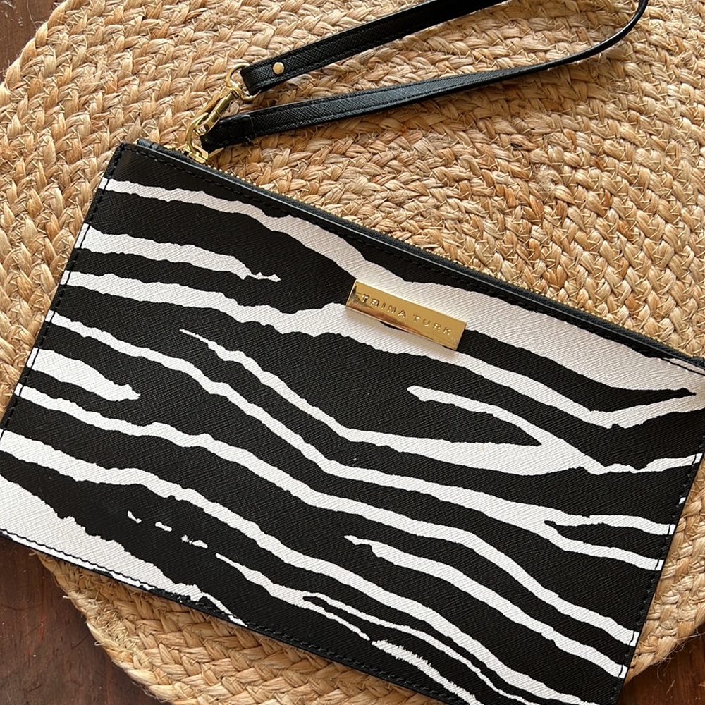 Zebra Print Trina Turk Wristlet